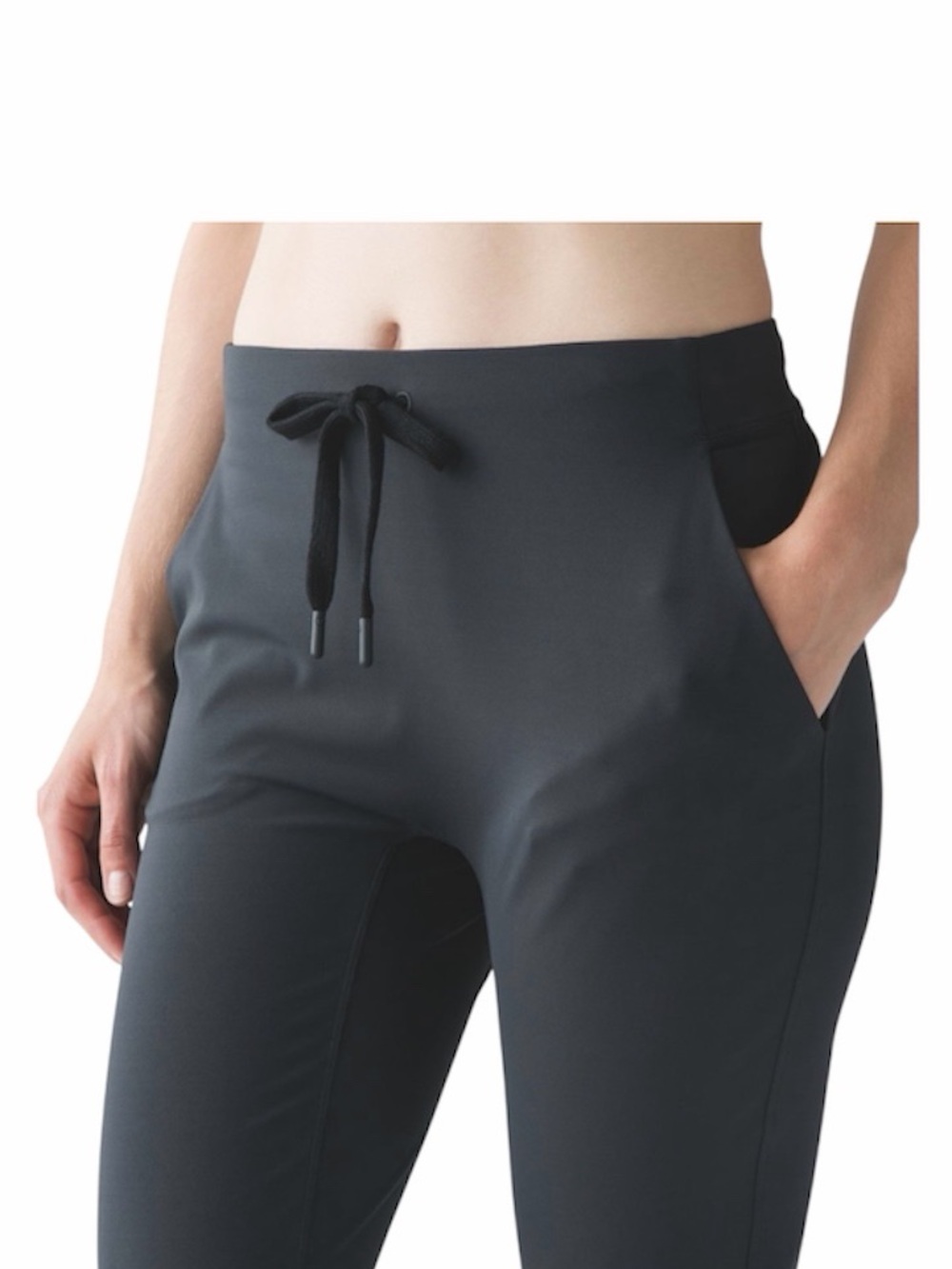 Lululemon Dropt Mid Rise Drawstring Pant Deep Coal Size 4 - Picture 15 of 15